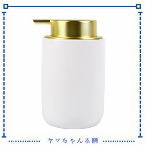 Umlacaソープディスペンサー ディスペンサー 洗剤 ハンドソープディスペンサー おしゃれ 陶器 詰め替えボトル 広口 各種洗剤対応 液体 キ