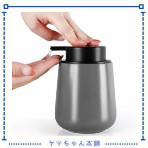 Umlacaソープディスペンサー ディスペンサー 洗剤 ハンドソープディスペンサー おしゃれ 陶器 詰め替えボトル 広口 各種洗剤対応 液体 キ