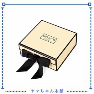 JiaWei ギフトボックス 24 x 24 x 9.5cm, プレゼントぼっくす 箱リボン付き, 高級 ギフトボックス, プレゼントボックス, ふた付きマグネ