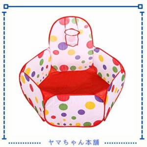 折り畳み式 ボールプール バスケットゴール付き 子供用お誕生日のプレゼント 室内室外 プレイサークル 海洋ボールプール 持ち運び便利 (