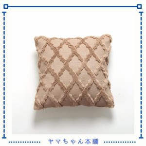 YunJeude クッションカバー 40x40cm 北欧 2枚セット フェイクファー ベルベット おしゃれ 可愛い 柔らかい 立体的 柄 幾何学模様 モダン 