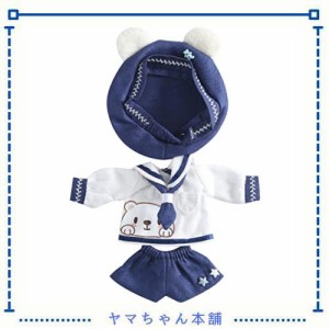 HIGHAWK OB11 オビツドール 11cmボディ用 セーラー服 人形用 おもちゃ オビツボディ ねんどろいど サイズ衣装 3点セット(ネイビー・クマ