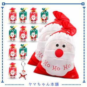 クリスマス 袋 ラッピング クリスマス 超特大 袋 クリスマスプレゼント45X60cm 2枚入 15X23cm 10枚入付き サンタクロース クリスマスラッ