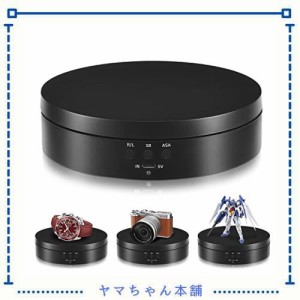 電動回転台 360度小型電動ターンテーブル L’QECTED 回転台 直径13.8CM 耐荷重3kg 方向角度調整可能低騒音電気回転 展示用/フィギュア/撮