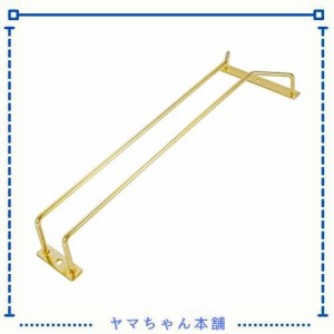 Dianoo 35.5cm ゴールドワイングラスラック キャビネット下ワイングラスホルダー 脚付きグラスラック キッチンバー用吊り下げ脚付き 1列