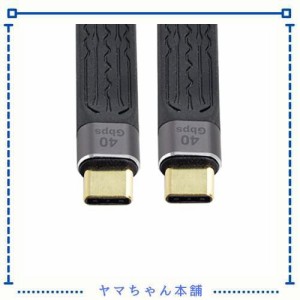 chenyang CY USB-C Type-C オス-オス USB4 40Gbps 100W 8K フラットスリム FPC データケーブル ノートパソコン＆携帯電話用 13cm