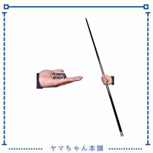 【手品 マジック】アピアリングロングケーン 150cm アピアリングケーン 金属製 マジック ステッキ 舞台マジック道具 (黒)