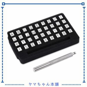 GOOMAND レザークラフト 工具 刻印セット アルファベット 手作り DIY 革製品 数字 英字 36点セット