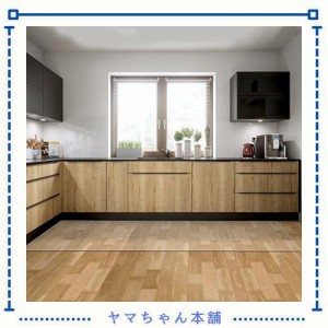 【拭くだけ】キッチンマット 透明 80×270cm クリアマット 1.5mm厚 拭ける PVCマット 床暖房対応 お手入れ簡単 台所マット ソフト エンボ