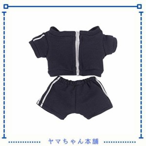 niannyyhouse 20cm人形の服 綿人形の服 スポーツウェア 着せ替え 上着 ズボン 人形ベビー服 ぬいぐるみ 用 (navy)