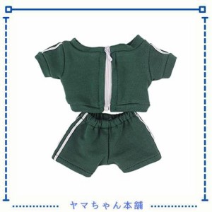 niannyyhouse 20cm人形の服 綿人形の服 スポーツウェア 着せ替え 上着 ズボン 人形ベビー服 ぬいぐるみ 用 (green)