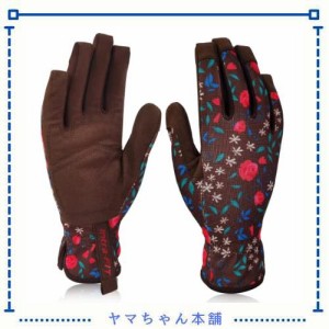 [Intra-FIT] ガーデングローブ バラグローブ バラ手袋 園芸用手袋 短い袖 園芸手袋 薔薇用手袋 合成革 柔らかい グリップ トゲ防止 フィ