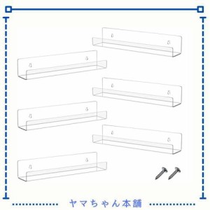 Dezzer ウォールシェルフ 6個セット 飾り棚 雑貨置き スペース拡張 クリアオシャレな壁掛けラック ウォール収納ラック アクリル壁掛け棚 