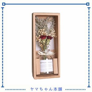 ドライフラワーブーケ ガラス ボトル ブーケ 造花 北欧スタイル 人工観葉植物 デコレーションドライ花瓶 ガラス グラデーション 花瓶付き