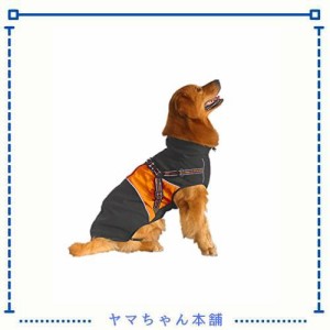 ASMPET 犬 服 防風 暖かい 犬 服 大型犬 ハーネス一体型 ドッグウェア 犬 服 秋冬 コート 防水 防雪 お散歩 軽量 犬 コート 寒さ対策 背