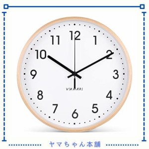 壁掛け時計 木製 ウッド フレーム 掛け時計 木枠 天然木 円形 静音 ナチュラル 壁掛け 時計 曲げ木 連続秒針 クロック シンプル おしゃれ