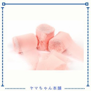 Joycrosso シフォンリボン 3巻 幅4cm×4.5M/巻 手芸 服飾 結婚式 ブライダルブーケ ギフトラッピング リボン #117-ライトピンク