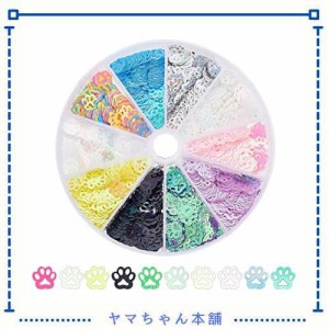 OLYCRAFT 50g ネイルスパンコール 猫爪 グリッター 10色 ネイルパーツ レジン封入 容器入り キラキラ メグリッター ネイルアート ネイル