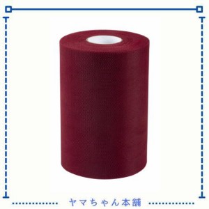 Joycrosso チュール 無地 チュールロール 織物 メッシュ ネット ガーゼロール ネット生地 幅15cm×91M巻 手芸用 裁縫 結婚式 パーティー 