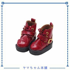 rakulifey オビツ11靴 ブーツ ＯＢ11用シューズ オビツドール11ｃｍ用品 5色 誕生日プレゼント (レッド)