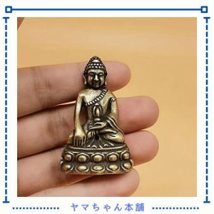 ミニチュア仏像 薬師如来 座像 52mm古美色＿『天台宗・真言宗・臨済宗』守り本尊 銅製◆無病息災 病気平癒 守護 厄除け 開運