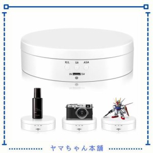 L’QECTED ターンテーブル 電動回転台 360度回転台 電動ターンテーブル 耐荷重3kg 方向角度調整可能 安定性 低騒音 直径13.8CM フィギュ