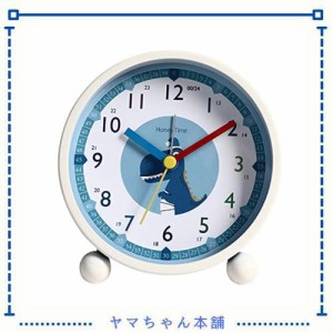 IFEND 目覚まし時計 子供 大音量 知育 絶対起きれる カラフル 光 おしゃれ アナログ 置き時計 11.5*11*5.5cm (恐竜)