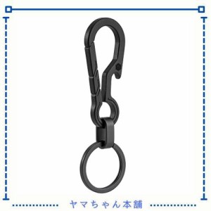 KeyUnity KM01 キーホルダー チタン 栓抜き型 キーチェーン 錆びない 軽量 栓抜きタイプ+ 小型カラビナ 2in1 キーリング付き シルバー メ