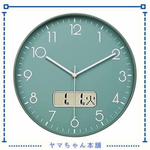 Nbdeal 掛け時計 アナログ おしゃれ 静音 日付 曜日表示 直径30cm 壁掛け 時計 北欧 連続秒針