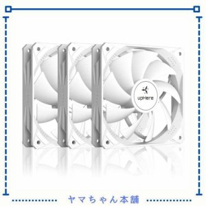 Novonest PCケースファン 120mm 静音 3PINコネクタ pc パーツ 冷却ファン 12cm ファン 高性能 3本1セット 白い「NT12043-3」