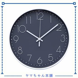 Nbdeal 掛け時計 電波時計 静音 連続秒針 おしゃれ 壁掛け 時計 立体文字 北欧 直径30cm 自動受信 静か （暗い灰色）