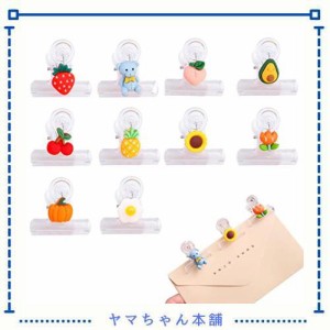 Coollooda クリップ【10個入】目玉クリップ かわいい プラ製 ダブルクリップ プラスチック クリップ 透明