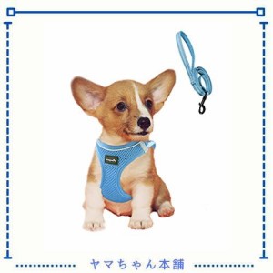 ASMPET 犬 ハーネス リードセット 小型犬 猫 犬 ハーネス 引っ張り防止 負担が少ない 犬 ハーネス 首輪 胴輪 咳き込み防止 シュナウザー 