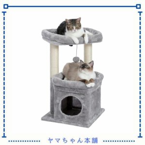 PAWZ Road キャットタワー ミニ 猫タワー 小型 低い 小さめ 据え置き 人気 爪とぎポール 爪研ぎ 麻紐 猫のおもちゃ コンパクト 省スペー