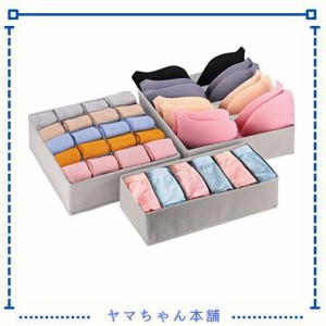 下着 収納 ボックス 服 収納ケース 3点セット 折り畳み 引き出し仕切り ケース 収納便利 靴下 ブラ 下着 衣類 小物収納 防虫防湿 防塵 通