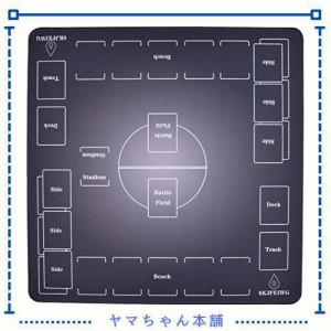 6KJFEIWG プレイマット カードゲーム カード ラバープレ プレイマット滑り止め （60×60cm）ぷれいまっとマット 収納袋付き 端縫い（？）