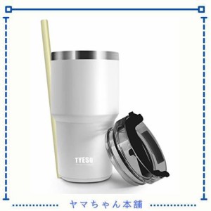 【日本限り】TYESO タンブラー ストロー付き 水筒 ボトル スポーツボトル ストローボトル ふた付き 真空断熱 600ml 真空クエンチャー 魔