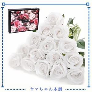 いい生活 15本 人工 バラ フランネル 薔薇 フェイクローズ 絹 造花 フラワー 花束 誕生日 母の日 入学 卒業 ギフト ホーム オフィス ガー