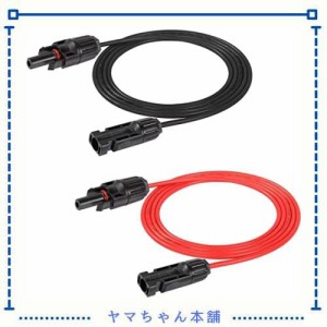 CERRXIAN 14AWG 6.6FTソーラーパネル延長ケーブル、ソーラーオスメスコネクタ、ソーラーパネル用ソーラーパネルケーブルアダプタ、充電コ