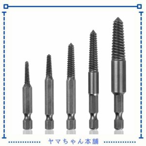 5本エキストラクター ネジ山補修キット なめたネジはずしビット ネジ山 潰れた なめた六角ボルト外し 破損したネジの除去 逆タップ 5-18m