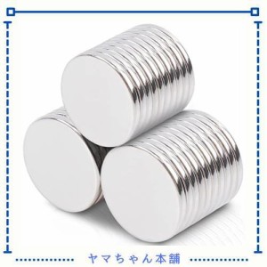 30個セット 超強力 ネオジム磁石 20 mm x 2 mm 円盤 マグネット、小型丸型 強力磁石、永久強希土類磁石 ホワイトボード オフィス 冷蔵庫 