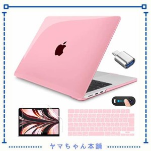 CISSOOK MacBook Air 13.6 2022 ピンク ケース A2681 M2 チップ 対応 13.6インチ macbook air a2681 m2 カバー 光沢 pink ケース マック