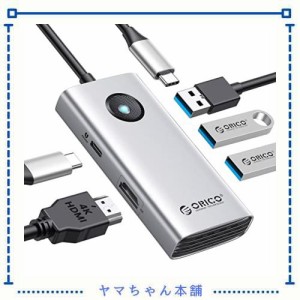 ORICO USB C ハブ 5-in-1 USB3.0 5Gbpsデータ転送 4K@30Hz HDMI出力 60W PD充電 2*USB2.0 usb ハブ セルフパワー/バスパワー両対応 MacBo