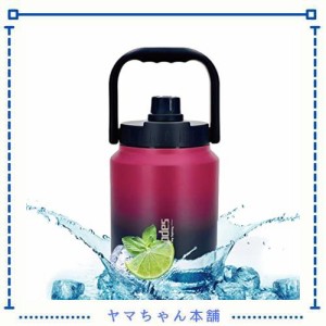 水筒 1リットル 直飲み, 水筒 2リットル, 水筒 1.5リットル, パラコードハンドル付き断熱水筒, 水筒カバー, 真空二重構造 炭酸 漏れなし,