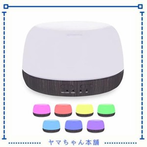 Besince ディフューザー 加湿器 アロマディフューザー 卓上 アロマ加湿器 超音波式加湿器 卓上加湿器 静音 タイマー LEDライト7色 ウッド