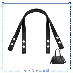 PH PandaHall 2本 レザー 持ち手 バッグの持ち手 かばんの取っ手 合皮 DIY 修理 ハンドバッグ ビジネスバッグ 交換用 合成革 ボタン付き 