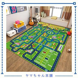 子供ゲームパッド 遊びマット 道路交通 カーペット プレイマット 線路 おもちゃ 子供部屋 ベット用 吸水 防音 防臭 防カビ 床暖房対応 ベ