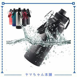 R Rhodes 炭酸 水筒 1000ml 1リットル 直飲み 保温 保冷 ステンレス 魔法瓶 ウォーターボトル 大容量 真空二重構造 漏れなし,含む水筒カ