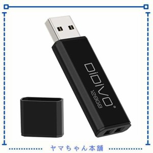 DIDIVO USBメモリ 128GB USB 2.0 フラッシュドライブ 小型 軽量 超高速データ転送 大容量 読取り最大30MB/s キャップ式 USBメモリーステ