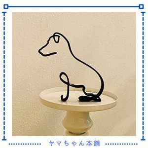 WOWTAC 置物 インテリア おしゃれ 雑貨 韓国 DOG ARTワイヤーアート かわいい犬 イヌ 抽象 オブジェ アイアン モダン (ジャック・ラッセ